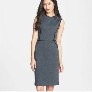Tory Burch Marcia Wool Sleeveless Charcoal Dress. Size Medium